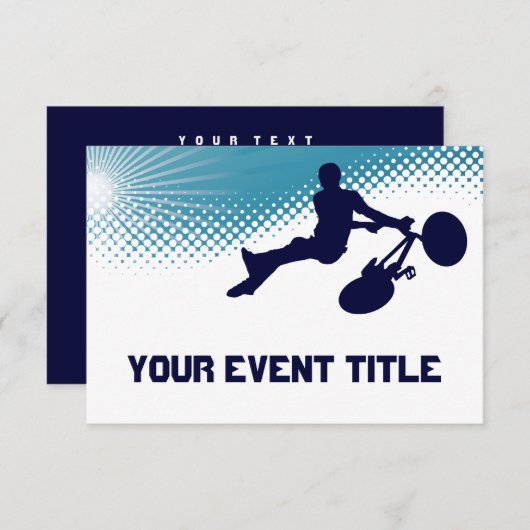 非常に高いbmx 招待状 (正面/裏面)