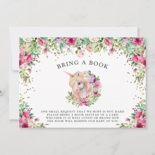 非常に魔法の日ユニコーン誕生日ありがとう 招待状 (正面)