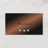 非常に黒エレガントい茶色のスパークルダイヤモンドスタイリッシュ 名刺 (正面)