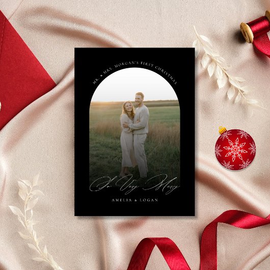 非常に黒メリーと白のアーチの新しい写真 シーズンカード