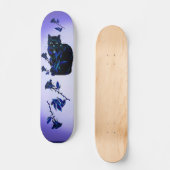 非常に黒猫およびバラ スケートボード (正面)