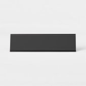 非常に黒(最も暗い黒)カスタマイズ可能 デスクネームプレート (正面)