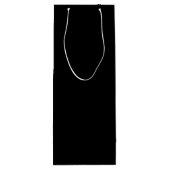 非常に黒（最も暗い黒）カスタマイズ可能 ワインギフトバッグ (裏面)