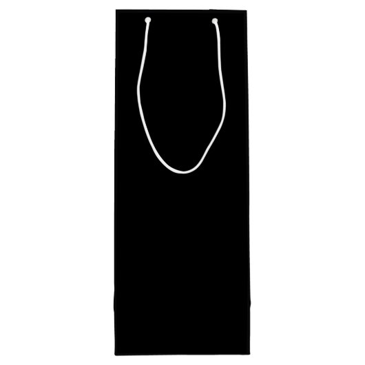 非常に黒（最も暗い黒）カスタマイズ可能 ワインギフトバッグ (裏面)