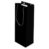 非常に黒（最も暗い黒）カスタマイズ可能 ワインギフトバッグ (正面アングル)