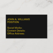 非常に黒（最も暗い黒）カスタマイズ可能 名刺 (正面)