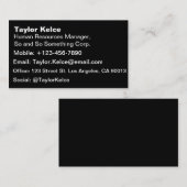 非常に黒（最も暗い黒）カスタマイズ可能 名刺 (正面/裏面)