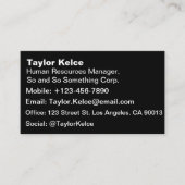 非常に黒（最も暗い黒）カスタマイズ可能 名刺 (正面)