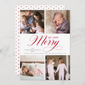 非常に4写真メリーのクリスマス シーズンカード (正面/裏面)