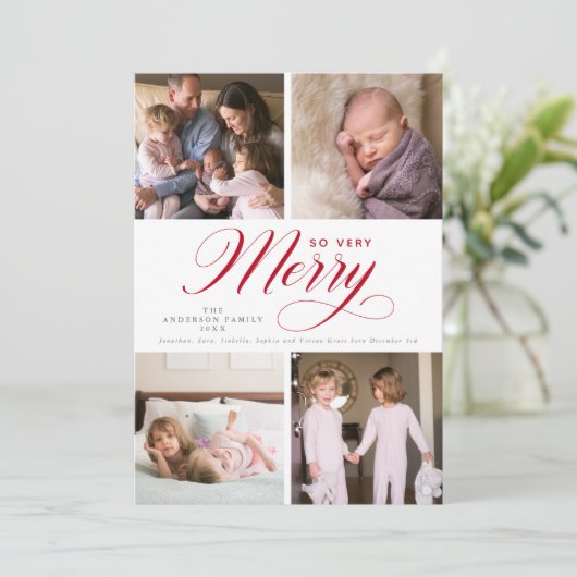 非常に4写真メリーのクリスマス シーズンカード (スタンド正面)