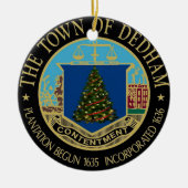 非常にdedhamクリスマス セラミックオーナメント (正面)