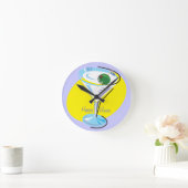 非常にHours_retro-style幸せなマルティーニガラス ラウンド壁時計 (ホーム)