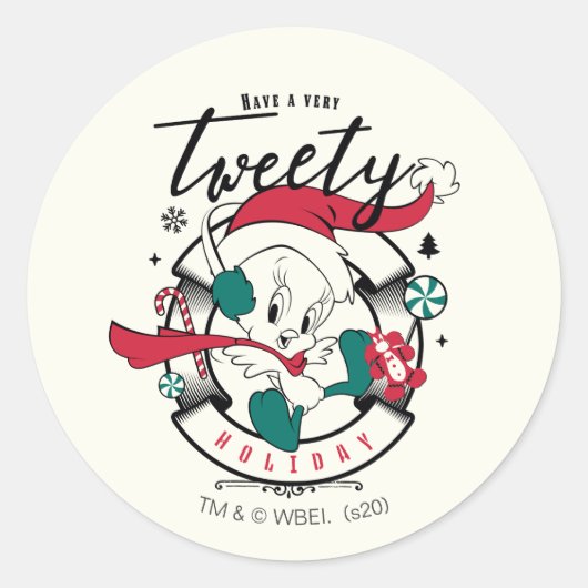 非常にTWEATTYを持っている™休日 ラウンドシール (正面)