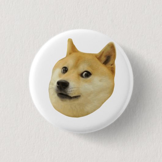 非常の総督のワウ多くの犬そのようなShiba Shibe Inu 缶バッジ (正面)