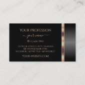 非常エレガントに黒とバラの金ゴールド華美オーナメント 名刺 (裏面)