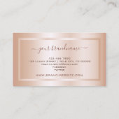 非常エレガントバラ金ゴールド効果ノーブルモダンと 名刺 (裏面)