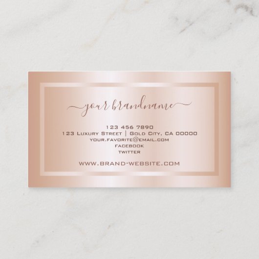 非常エレガントバラ金ゴールド効果ノーブルモダンと 名刺 (裏面)