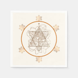 非常エレガントユダヤ星紙 スタンダードカクテルナプキン