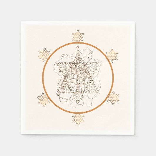 非常エレガントユダヤ星紙 スタンダードカクテルナプキン (正面)