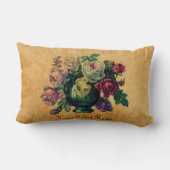 非常エレガントヴィンテージバラホームスウィートホーム ランバークッション (裏面)