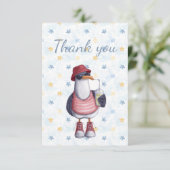 非常カッコいいにかわいいカモメ旅行有難う サンキューカード (スタンド正面)