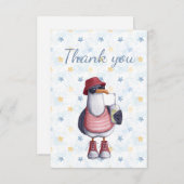非常カッコいいにかわいいカモメ旅行有難う サンキューカード (正面/裏面)