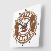 非常カッコいいにコーヒー愛好家の壁時計 スクエア壁時計 (傾斜)