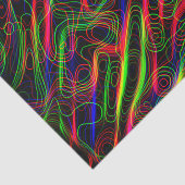 非常カッコいいにネオ数々のン色の曲線 薄葉紙 (詳細)