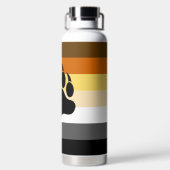 非常カッコいいゲイベアプライドフラッグベアポー ウォーターボトル (背面)