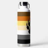 非常カッコいいゲイベアプライドフラッグベアポー ウォーターボトル (正面)