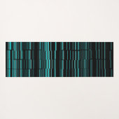 非常カッコいいモダンティール（緑がかった色）ストライプの ヨガマット (裏面(横))