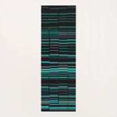 非常カッコいいモダンティール（緑がかった色）ストライプの ヨガマット (裏面)