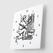 非常カッコいい電気工事士用壁時計 スクエア壁時計 (傾斜)