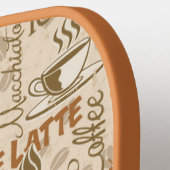 非常カッコいいJavaコーヒーエスプレッソカフェラテ ピックルボールラケット (左詳細)