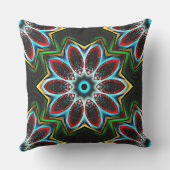 非常カラフル円抽象芸術葉 クッション (裏面)