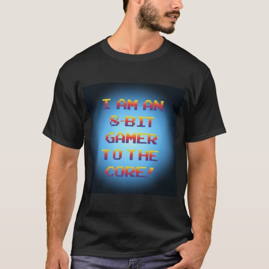 非常クラシックおもしろいアーケード8ビットゲーマーTシャツ Tシャツ (正面)