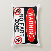 非常クールクラシックNo Fartゾーンサインアクセントピロー アクセントクッション (正面(垂直))