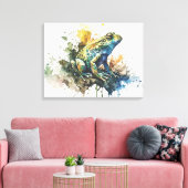 非常クール半抽象芸術絵画カエル キャンバスプリント (インサイチュ (リビング))