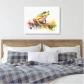 非常クール半抽象芸術絵画カエル キャンバスプリント (インサイチュ (寝室))