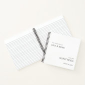 非常シンプルに結婚白いゲストブック ノートブック (内部)
