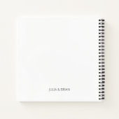 非常シンプルに結婚白いゲストブック ノートブック (裏面)
