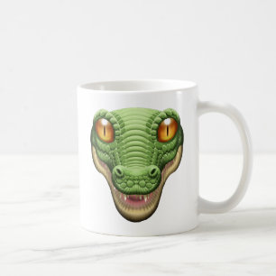 非常ボタンのわに具象のマグ コーヒーマグカップ