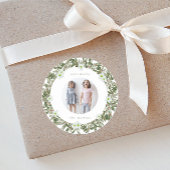 非常メリーに松とフローラ冬のリースクリスマス ラウンドシール