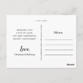 非常メリーに水の色の葉写真 ポストカード (裏面)