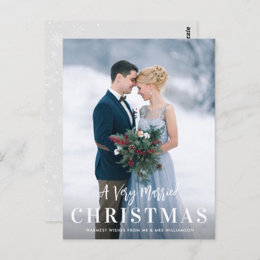 非常メリーに結婚休日の発表 ポストカード (正面/裏面)