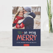 非常メリーに2枚の写真を折り畳み シーズンカード (正面)