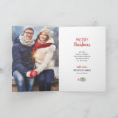 非常メリーに2枚の写真を折り畳み シーズンカード (内部)