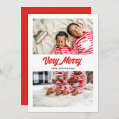 非常メリーに2枚の写真コラージュのクリスマスカード シーズンカード (正面/裏面)