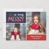 非常メリーに2枚の写真コラージュ シーズンカード (正面)