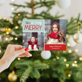 非常メリーに2枚の写真コラージュ シーズンカード